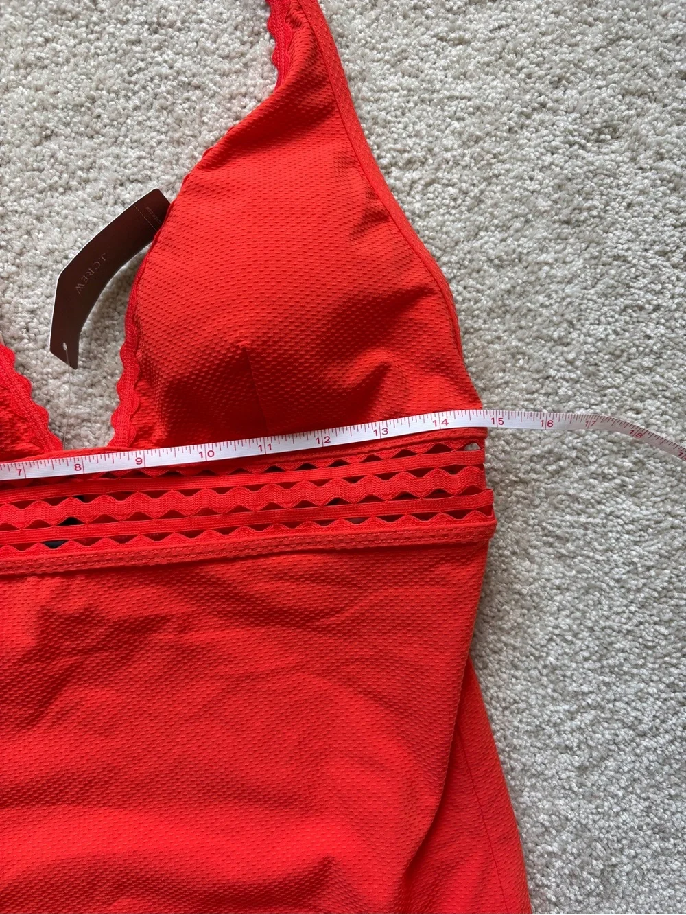 J. Crew Piqué Halter One-Piece Swimsuit